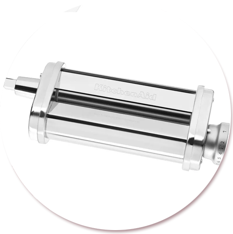 Oito opções de espessura Modelador Massa KitchenAid oito ajustes espessura