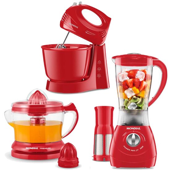 Conjunto Especial Mondial Gourmet Red II Vermelho