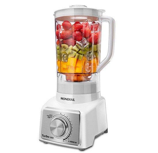 Liquidificador Mondial Turbo Inox L1000 com 12 Velocidades