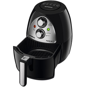 Fritadeira Elétrica Mondial Family Air Fryer NAF 03I Preto Inox