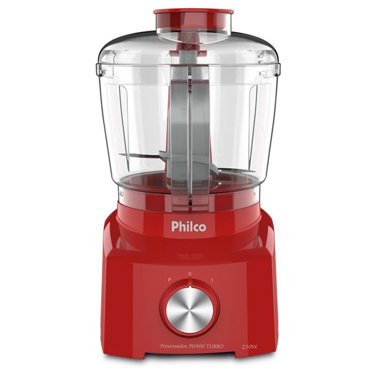 Mini Processador Alimentos Philco PH900 Turbo Vermelho