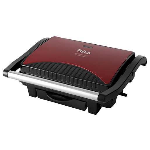 Sanduicheira Grill Philco Press Inox Red Vermelha alimentos saudáveis