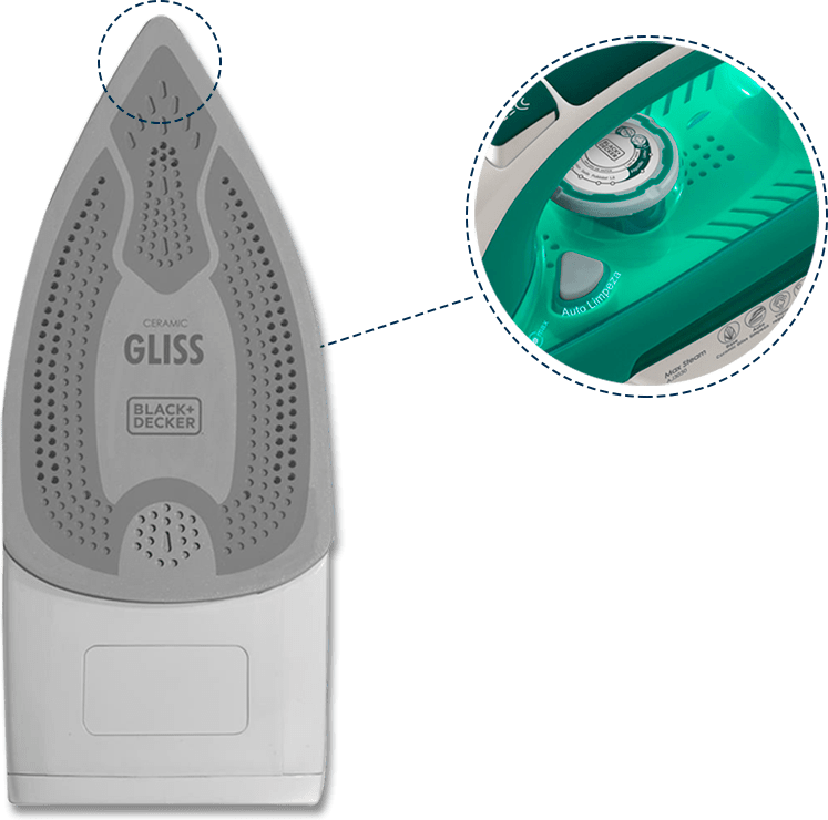Ferro Vapor BlackandDecker reservatório água