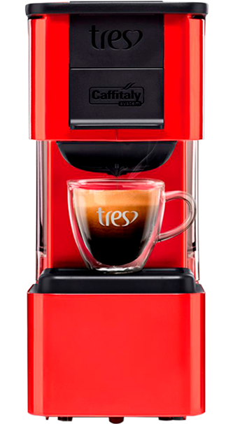Máquina Cafeteira Expresso TRES Pop Plus compacta cápsulas