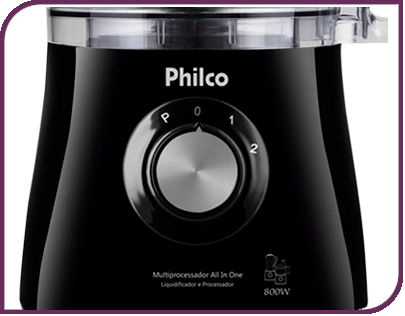 Multiprocessador Alimentos Philco duas velocidades pulsar