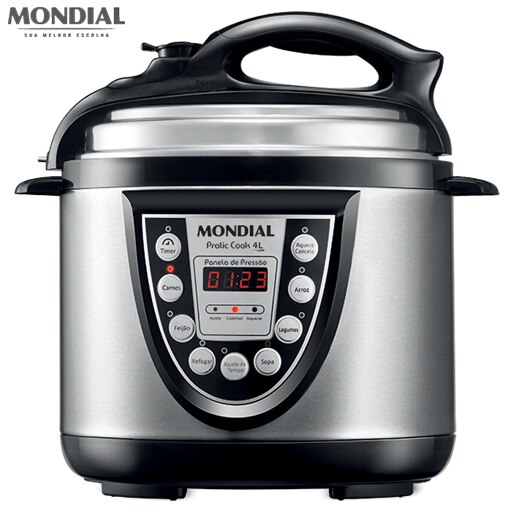 Panela Elétrica Pressão Mondial Pratic Cook valvula segurança