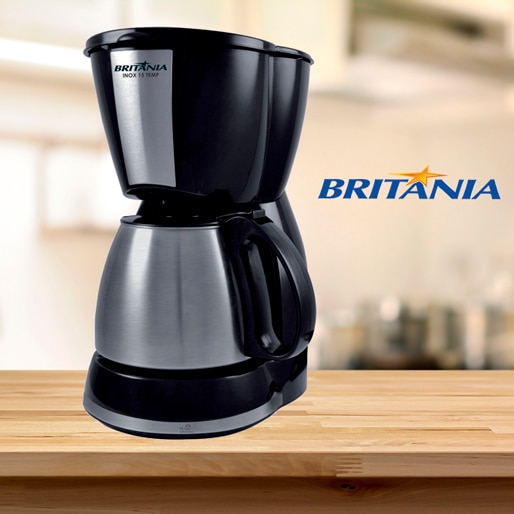 cafeteira britânia capacidade 15 cafés inox