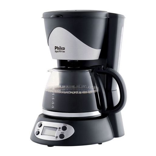 cafeteira digital philco ph14 inox preto