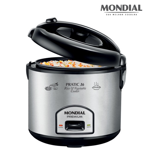 Panela Elétrica Mondial: o melhor custo-benefício Panela Elétrica Mondial Pratic Rice 16 eletroportátil alimento