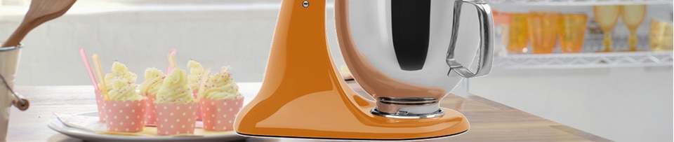 batedeira kitchenaid stand mixer tangerine