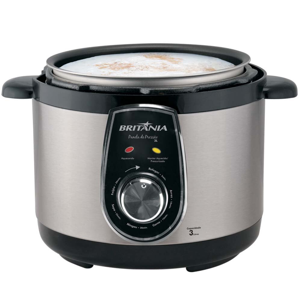 Panela de Pressão Britânia com Capacidade de 3 litros timer