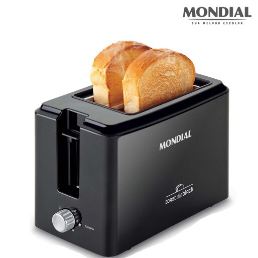 Torradeira Mondial Toast Due Black T-05 eletroportáteis torrada