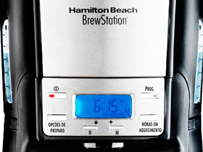 cafeteira eletrica hamilton beach brewstation elite 48465 painel de controle digital