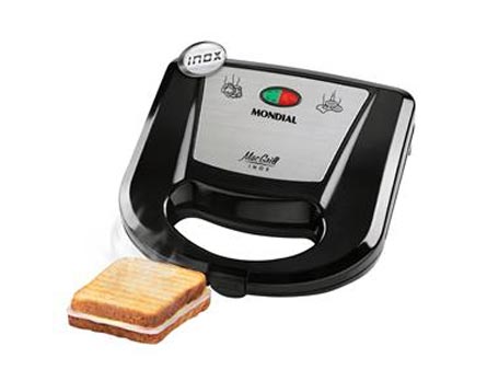 Sanduíches tostados com muito mais facilidade - O grill também permite preparar vegetais grelhados rapidamente