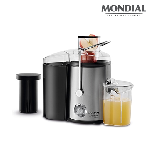 Centrifuga Mondial Turbo Juicer CF-06, Jarra com Capacidade para 1 Litro - Preto/Inox ...