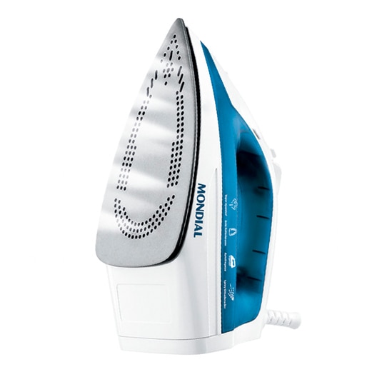 Possui 1200w de potência Ferro Mondial F32 Autolimpante
