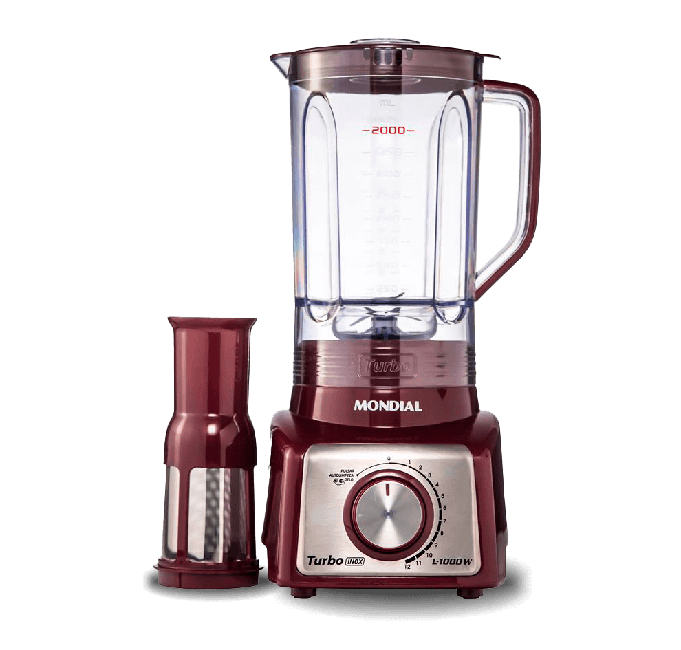 Liquidificador Mondial Turbo Inox L1000 Vinho