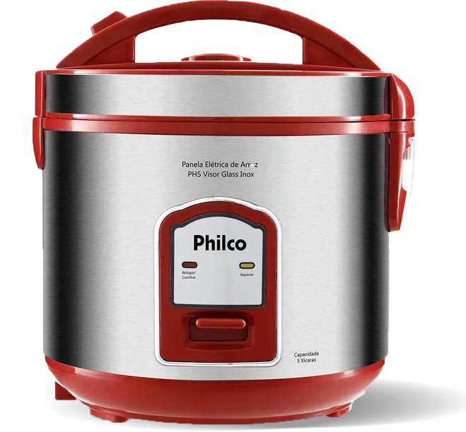 Panela Elétrica Arroz Philco PH5 Visor Glass Inox