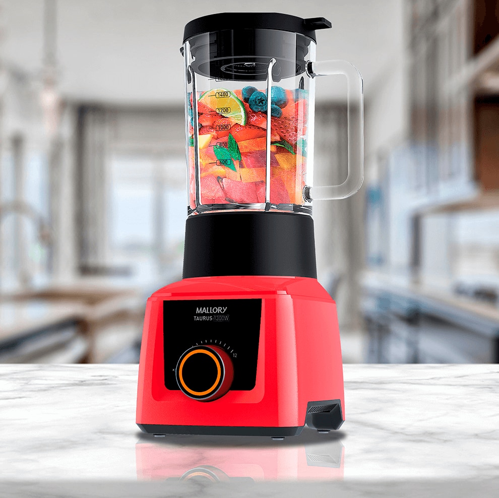 Liquidificador Mallory Taurus Glass Vermelho