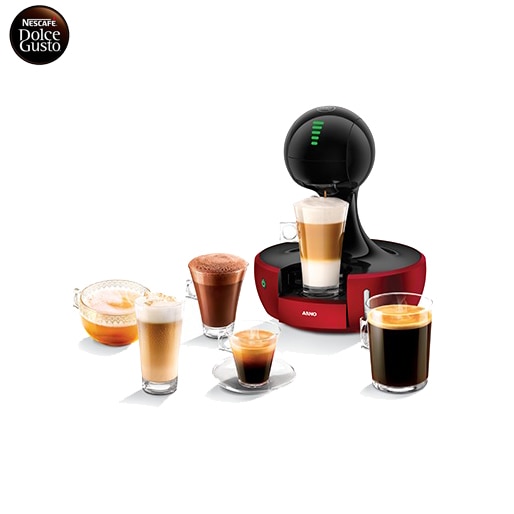Cafeteira Arno Dolce Gusto Drop PJ350554 Vermelha cápsulas café chocolate quente cappuccino