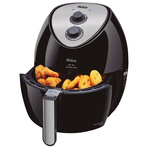 Air Fry Saúde Inox cesto 3 litros divisória