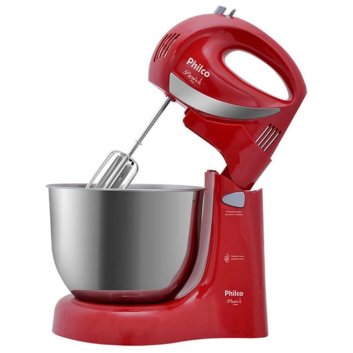 Batedeira Philco Paris Vermelha 350W 4 velocidades