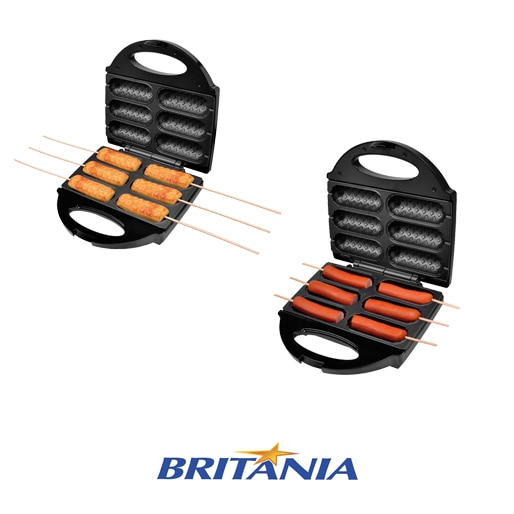 crepeira hot dog britânia six antiaderente