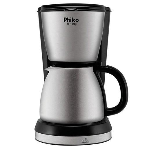 Cafeteira Elétrica Philco PH14 Textura Aço Escovado