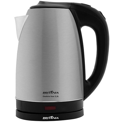 Chaleira Elétrica Inox Britânia Aço Escovado 2,5 litros