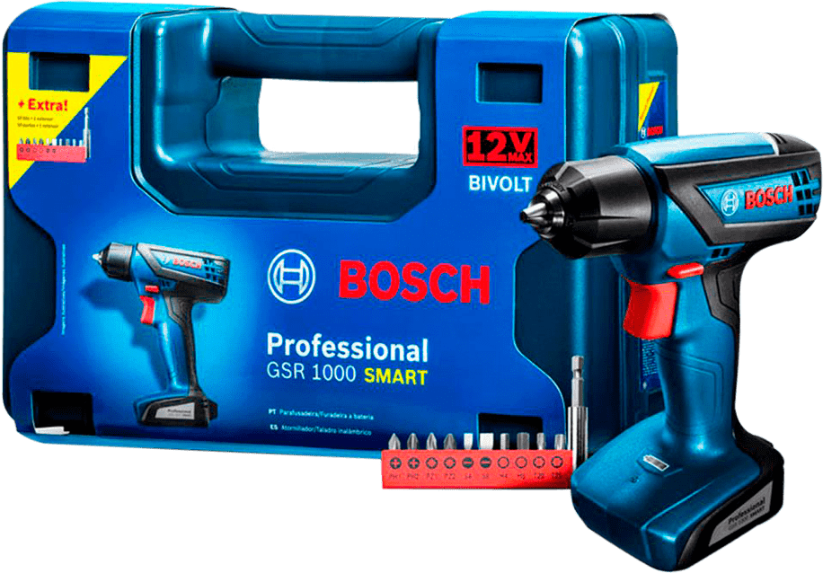 Parafusadeira GSR 1000 Smart Bosch acessórios