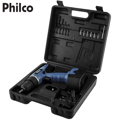 Parafusadeira Philco Force PPF02M maleta acessórios