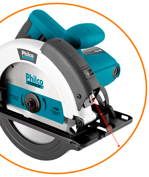 Serra Circular Philco PSC01 mira laser 100% rolamentada