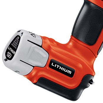 furadeira parafusadeira Black&Decker a bateria LD112-BR empunhadura