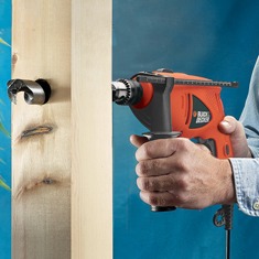 Furadeira de Impacto 1/2 polegada Black&Decker HD500 empunhadura auxiliar