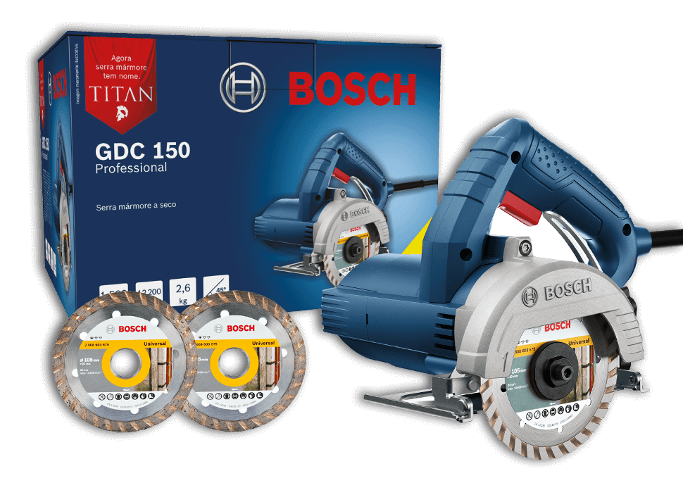 Serra Mármore GDC 150 Titan Bosch Ferramenta Chave Discos