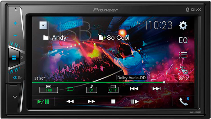 Central Multimídia Pioneer MVH G218VBT USB AUX