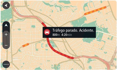 tomtom gps navegador go 500 detalhe transito 10m