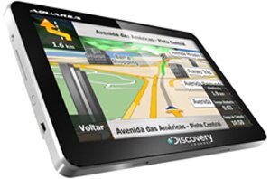 O GPS MTC2420 indica opções de rotas curtas e rápidas