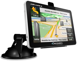 GPS com suporte para fixar no vidro do carro