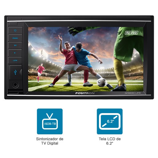 som automotivo pósitron sp8830 bluetooth