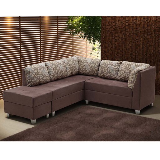 Sofá De Canto Master Royal Com Puff Em Suede Sofás No Casasbahia Detalhes Do Produto Master Sofá De Canto Royal Com Puff Em Suede