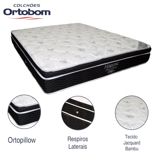 colchão casal ortobom magestic ortopillow molas ensacadas 
