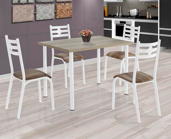 mesa jantar 4 cadeiras ciplafe vip