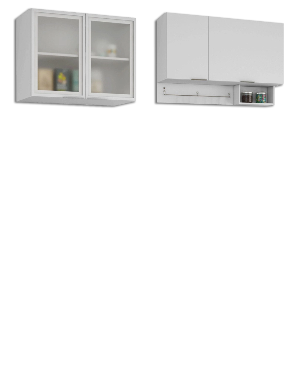 Cozinha Bartira Rubi armários aéreos nichos