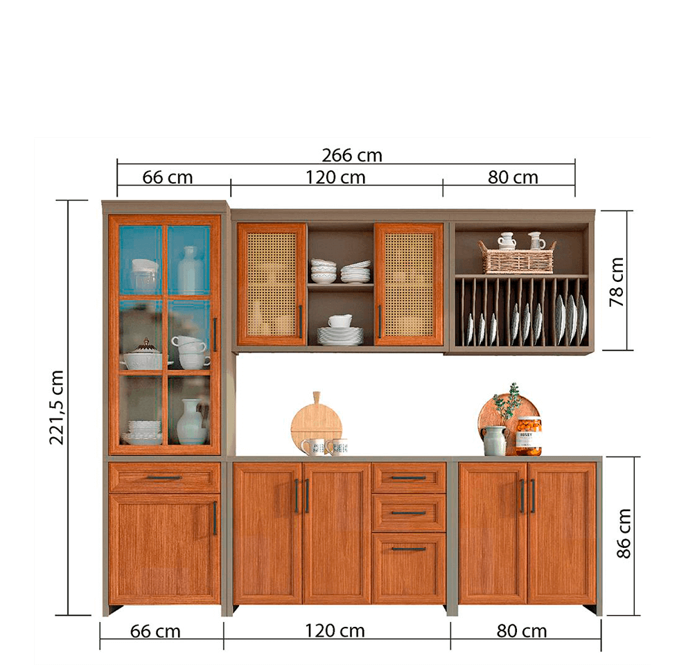 Cozinha modulada Cozinha Modulada Nesher Camponesa