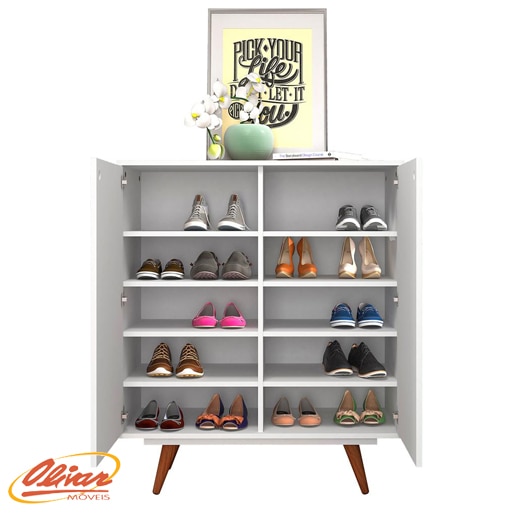 Sapateira Olivar Móveis Retrô 50 20 Pares sapatos vintage espaçosa