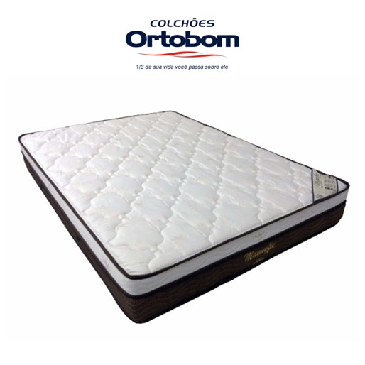 Colchão Queen Size Ortobom Magnyfic Marrom Bege