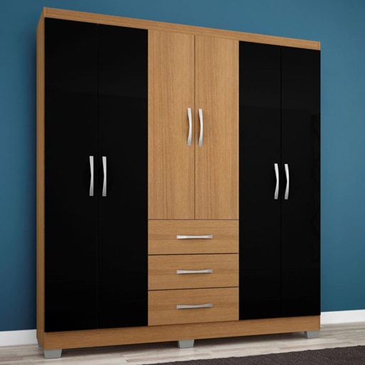 Guarda Roupa Bartira Olímpia 6 Portas 3 Gavetas