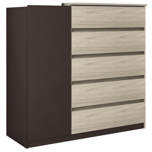 cômoda bartira blumenau 5 gavetas uma porta