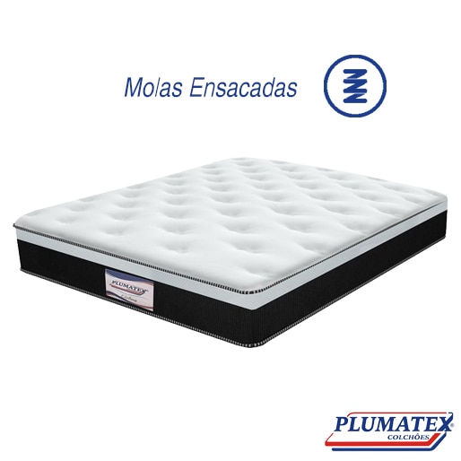 Colchão King Size Plumatex Lisboa Pillow Inn Molas Ensacadas conforto dormir